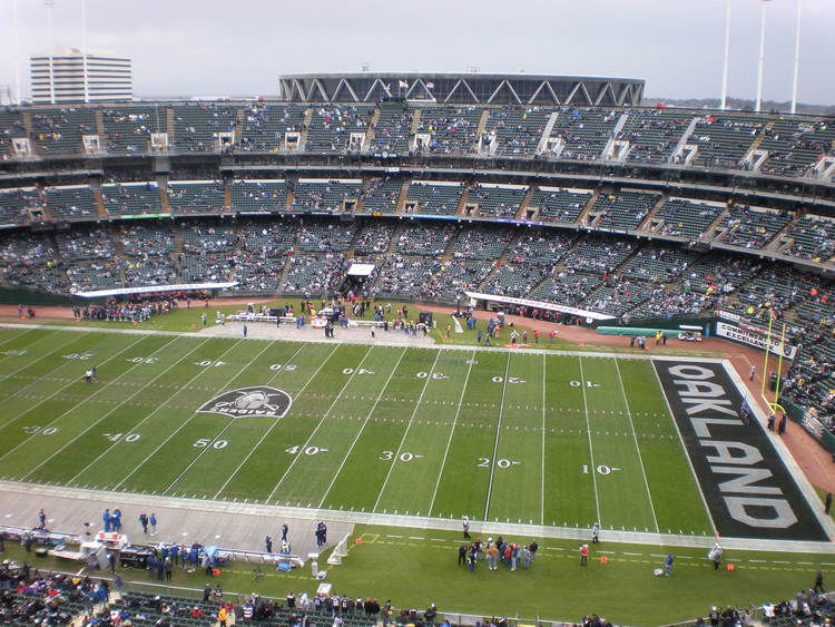 Oakland Coliseum field from Mt. Davis